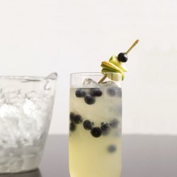 Ginger Lime Fizz With Blueberries