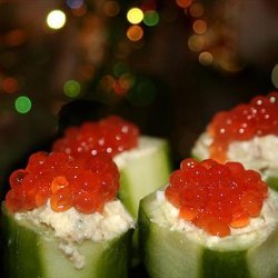 Cucumber Boats With Liver Pate Stuffing