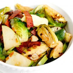 Cider-Glazed Brussels Sprouts With Bacon & Almonds