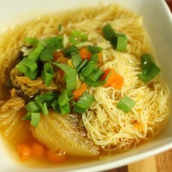 Asian Ramen Noodle Soup.