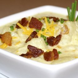 Baked Potato Soup With Roasted Garlic
