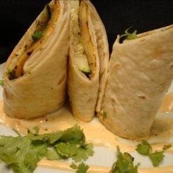Grilled Vegetable Tortilla Roll With Roasted Jalapeno Mayonnaise