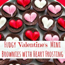 Frosted Valentine's Brownies