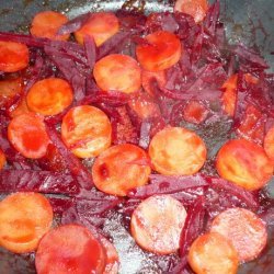 Sauteed Beets With Carrot Medallions