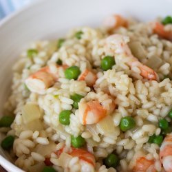 Shrimp Risotto with Peas