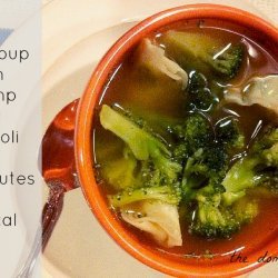 Miso Soup with Shrimp and Broccoli