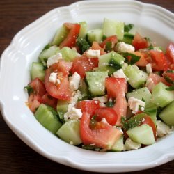 Cucumber/Tomato Salad W/ Feta and Mint