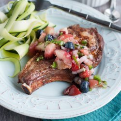 Grilled Pork Chops With Peaches