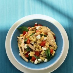 Chicken and Pasta With Feta and Tomatoes