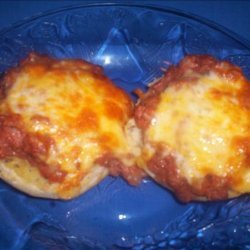 Broiled Roast Beef  'n Cheese English Muffins
