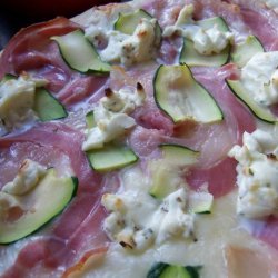 Zucchini Pancetta Pizza