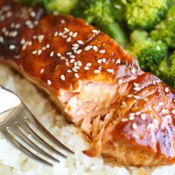 Teriyaki Salmon Bowl With Broccoli for One
