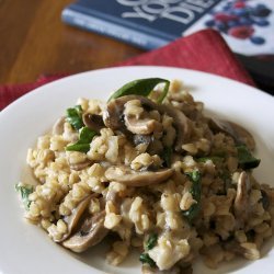 Mushroom and Spinach Barley Risotto