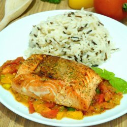 Pan-Seared Salmon With Tomato-Basil Sauce