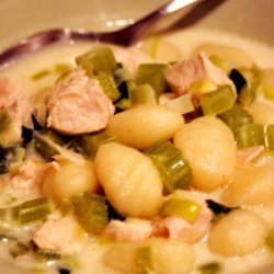 Leeky, Creamy Chicken-And-Dumpling Stoup