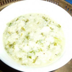 Creamy Cauliflower Soup With Greens