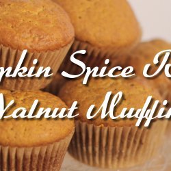 Pumpkin Spice Walnut Raisin Muffins