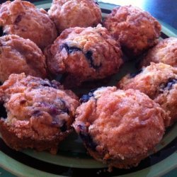 Blueberry Banana Applesauce Muffins