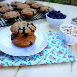Blueberry Oatmeal Muffin with Walnuts