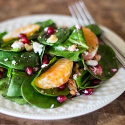 Pomegranate Dressing and Spinach Salad