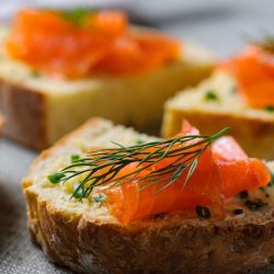Chive Bread With Smoked Salmon