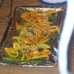 Grilled or Oven Roasted Bell Peppers and Asparagus