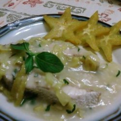 Poached Fish With Starfruit Sauce