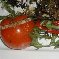 Tomatoes Stuffed With Lamb and Pine Nuts