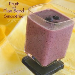 Blueberry Strawberry Flax Seed Smoothie