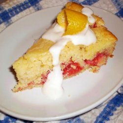 Lemon-Raspberry Cornmeal Cake
