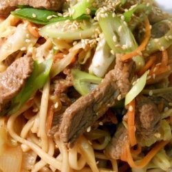 Beef, Miso and Sesame Noodles