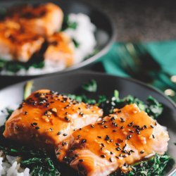 Spinach, Salmon, and Rice