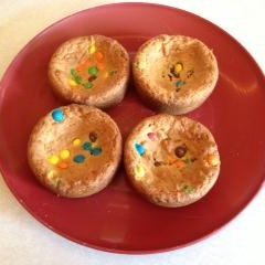 Pie Pan Desserts - Peanut Butter Cookie Pie With Mini M&M's
