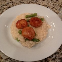 Risotto With Scallops & Asparagus