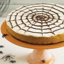 Spider Web Pumpkin Cheesecake