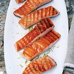 Grilled Salmon and Lime Butter