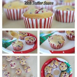 Cranberry Muffins With Butter Sauce