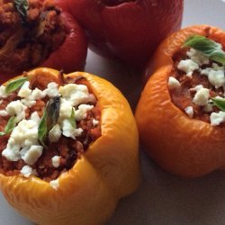 Rd's Stuffed Peppers with Feta and Couscous