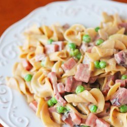 Noodles with Ham and Peas
