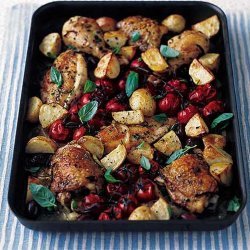 Braised Chicken With Tomatoes and Olives