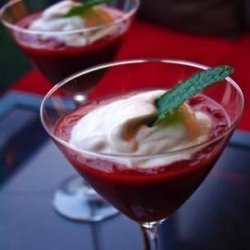 Strawberry Rhubarb Compote With a Vanilla Bean Coconut Cream