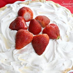 Strawberries  and Cream Pie