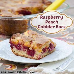 Raspberry Cobbler Bars