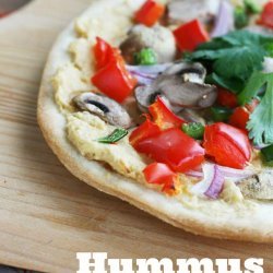 Hummus and Veggie Pizza