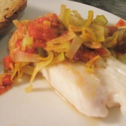Sole With Leeks and Tomatoes