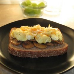 Mushrooms & Scrambled Eggs on Toast