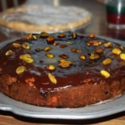 Dark Chocolate, Pear, Pistachio Cake
