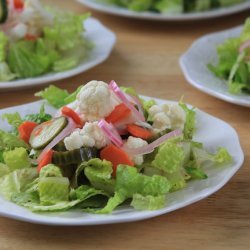 Romaine With Pickled Vegetable Salad