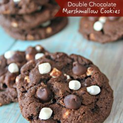 Double Chocolate Marshmallow Cookies