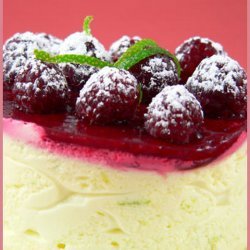 Lime Mousse With Raspberries